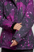 Оптом Горнолыжная куртка женская зимняя большого размера бордового цвета 3517Bo в Екатеринбурге, фото 5