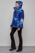 Оптом Горнолыжная куртка женская зимняя большого размера темно-синего цвета 3517TS в Казани, фото 17