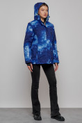 Оптом Горнолыжная куртка женская зимняя большого размера темно-синего цвета 3517TS в Екатеринбурге, фото 18