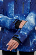 Оптом Горнолыжная куртка женская зимняя большого размера темно-синего цвета 3517TS в Казани, фото 4
