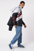 Оптом Куртка спортивная мужская с капюшоном черного цвета 3583Ch в Казани, фото 8