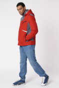 Оптом Куртка спортивная мужская с капюшоном красного цвета 3590Kr в Казани, фото 5