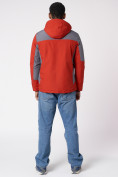 Оптом Куртка спортивная мужская с капюшоном красного цвета 3590Kr в Казани, фото 6