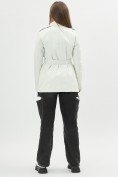 Оптом Классическая кожаная куртка женская белого цвета 3607Bl, фото 12