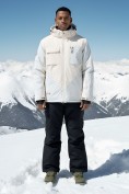 Оптом Горнолыжный костюм мужской зимний белого цвета 392Bl, фото 5