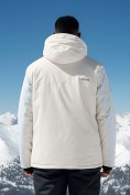 Оптом Горнолыжный костюм мужской зимний белого цвета 392Bl, фото 3