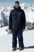 Оптом Горнолыжный костюм мужской зимний синего цвета 392S