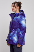 Оптом Горнолыжная куртка женская зимняя большого размера синего цвета 3936S в Екатеринбурге, фото 2