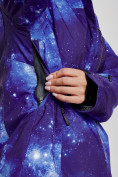 Оптом Горнолыжная куртка женская зимняя большого размера синего цвета 3936S в Екатеринбурге, фото 7