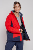 Оптом Горнолыжная куртка женская зимняя большого размера красного цвета 3960Kr в Екатеринбурге, фото 10