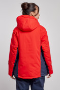 Оптом Горнолыжная куртка женская зимняя большого размера красного цвета 3960Kr в Екатеринбурге, фото 4
