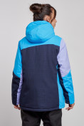 Оптом Горнолыжная куртка женская зимняя большого размера синего цвета 3963S в Екатеринбурге, фото 4