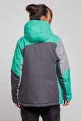 Оптом Горнолыжная куртка женская зимняя большого размера зеленого цвета 3963Z в Екатеринбурге, фото 4