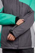 Оптом Горнолыжная куртка женская зимняя большого размера зеленого цвета 3963Z в Екатеринбурге, фото 6