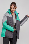 Оптом Горнолыжная куртка женская зимняя большого размера зеленого цвета 3963Z в Екатеринбурге, фото 10