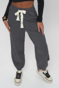 Оптом Джоггеры спортивные трикотажные женские серого цвета 400Sr, фото 20