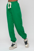 Оптом Джоггеры спортивные трикотажные женские зеленого цвета 400Z в Казани, фото 7