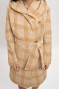 Оптом Пальто зимнее женское бежевого цвета 4017B в Екатеринбурге, фото 13