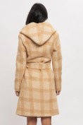 Оптом Пальто зимнее женское бежевого цвета 4017B в Екатеринбурге, фото 6