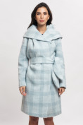 Оптом Пальто зимнее женское голубого цвета 4017Gl в Казани, фото 2