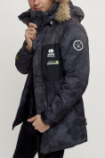 Оптом Зимняя куртка с мехом мужская черного цвета 404Ch, фото 12