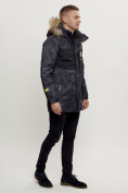 Оптом Зимняя куртка с мехом мужская черного цвета 404Ch, фото 5