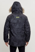 Оптом Зимняя куртка с мехом мужская черного цвета 404Ch в Казани, фото 7