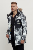 Оптом Зимняя куртка с мехом мужская светло-серого цвета 404SS, фото 11