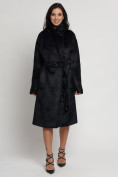 Оптом Пальто женское зимнее черного цвета 41881Ch в Екатеринбурге