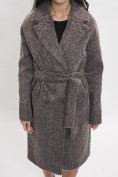 Оптом Пальто зимняя женская темно-серого цвета 42114TC в Екатеринбурге, фото 8