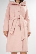 Оптом Пальто демисезонное розового цвета 42116R в Казани, фото 8