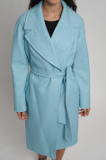 Оптом Пальто демисезонное  бирюзового цвета 4263Br в Казани, фото 10
