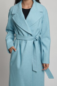 Оптом Пальто демисезонное  бирюзового цвета 4263Br в Казани, фото 9