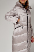 Оптом Пальто утепленное зимнее женское  бежевого цвета 442152B в Екатеринбурге, фото 14