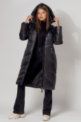 Оптом Пальто утепленное зимнее женское  черного цвета 442152Ch в Екатеринбурге, фото 14