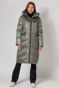 Оптом Пальто утепленное зимнее женское  цвета хаки 442152Kh в Екатеринбурге