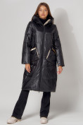 Оптом Пальто утепленное зимнее женское  бежевого цвета 442155B в Екатеринбурге
