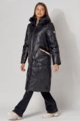 Оптом Пальто утепленное зимнее женское  бежевого цвета 442155B в Казани, фото 3