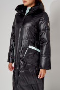 Оптом Пальто утепленное зимнее женское  бирюзового цвета 442155Br в Екатеринбурге, фото 8