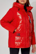 Оптом Полупальто утепленное зимнее женское красного цвета 442182Kr в Казани, фото 14