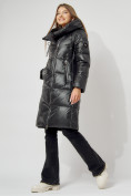 Оптом Пальто утепленное с капюшоном зимнее женское  черного цвета 442185Ch в Екатеринбурге, фото 12