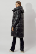 Оптом Пальто утепленное с капюшоном зимнее женское  черного цвета 442185Ch в Екатеринбурге, фото 5