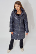 Оптом Пальто утепленное с капюшоном зимнее женское  темно-серого цвета 442185TC в Екатеринбурге, фото 11