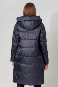 Оптом Пальто утепленное с капюшоном зимнее женское  темно-синего цвета 442186TS в Екатеринбурге, фото 14