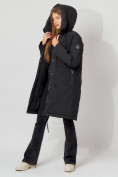 Оптом Пальто утепленное с капюшоном зимнее женское  черного цвета 442187Ch в Екатеринбурге, фото 16