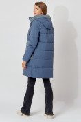 Оптом Пальто утепленное с капюшоном зимнее женское  синего цвета 442197S в Екатеринбурге, фото 9