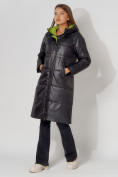 Оптом Пальто утепленное стеганое зимние женское  черного цвета 448613Ch в Екатеринбурге, фото 10