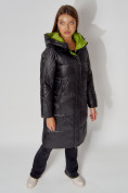 Оптом Пальто утепленное стеганое зимние женское  черного цвета 448613Ch в Екатеринбурге, фото 13