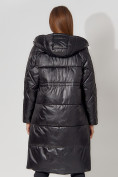 Оптом Пальто утепленное стеганое зимние женское  черного цвета 448613Ch в Екатеринбурге, фото 16