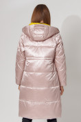 Оптом Пальто утепленное стеганое зимние женское  розового цвета 448613R в Екатеринбурге, фото 11
